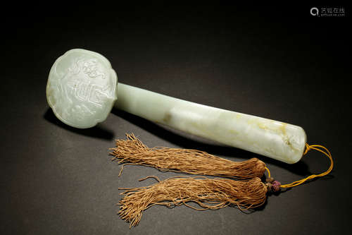 JADE CARVED RUYI SCEPTER