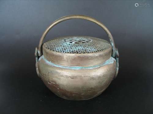 Antique Chinese Bronze Hand Warmer