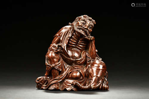 WOOD CARVING OF BODHIDHARMA