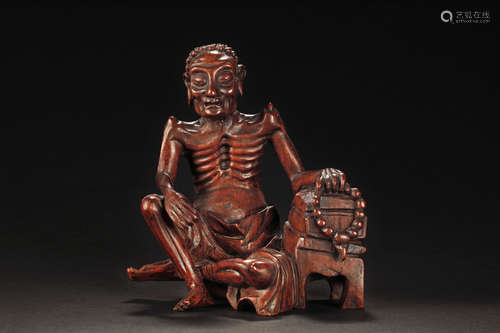 LONGYAN WOOD CARVING OF BODHIDHARMA