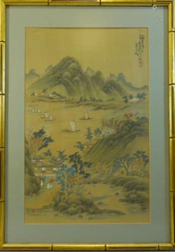 ANTIQUE CHINESE WATERCOLOR PAINTING - 19TH CENTURY