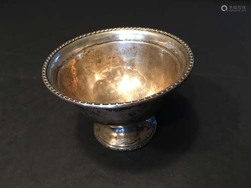 ANTIQUE Silver Sterling High footed Bowl, 4 1/4