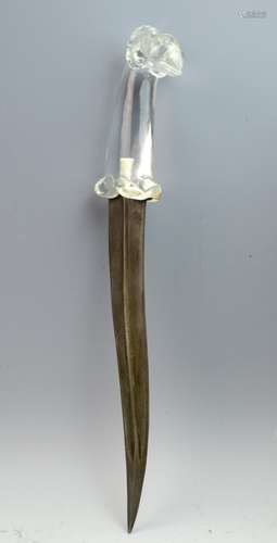 Crystal Dagger with Gold Inlaid