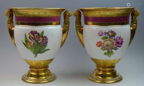 Pair of French 19th Century Porcelain Vases