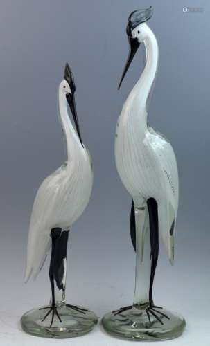 Pair of Italian Muiano Birds Figurine