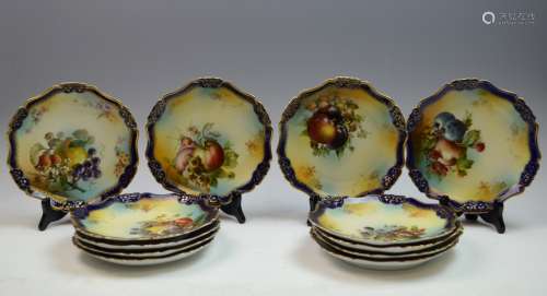 Set of 12 Bavaria Fruit Plates