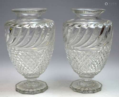 Pair of Crystal Vases
