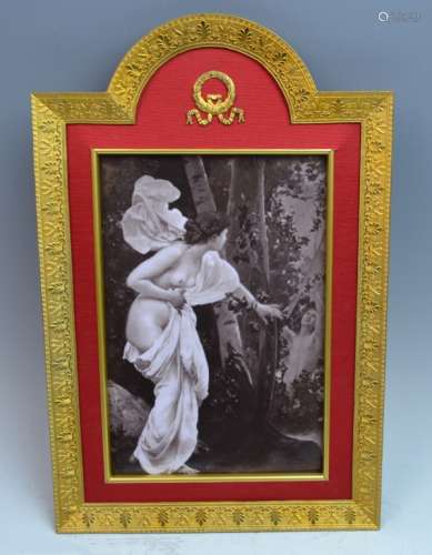 19th Century German Plaque of a Young Lady
