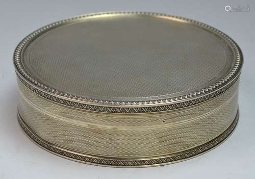 French Silver Round Box