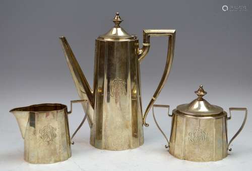 3 Pes Theodore B. Starr Sterling Silver Tea Set