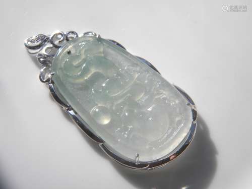 Natural Jadeite Dragon Pendant