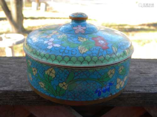 Antique Chinese Cloisonne Box Box with cover