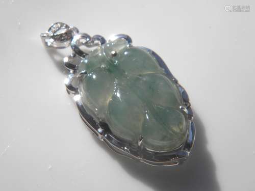 Natural Jadeite Leave Pendant