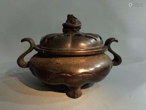 Antique Chinese Bronze Incense Burner Marked Xuan De