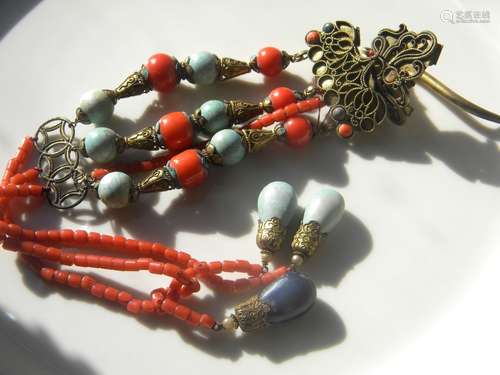 Antique Mogolian or Tibet Wedding Jewelry