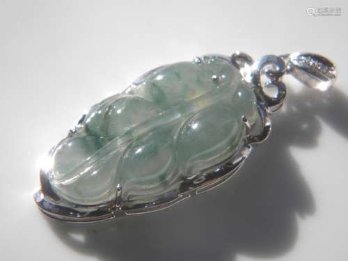 Natural Jadeite Leave Pendant