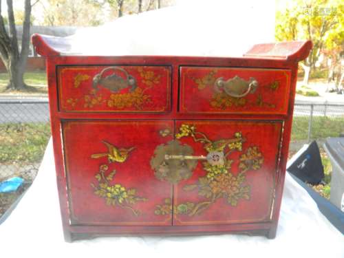 Antique Chinese Laqcuer Jwelery Box