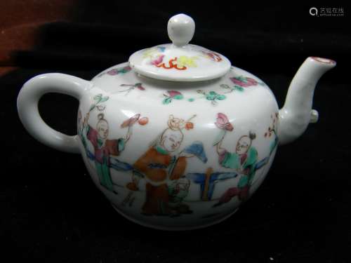 Antique Chinese Famille Rose Teapot Tongzhi Period