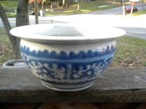 Antique Chinese Blue and White Bowl, diameter 6