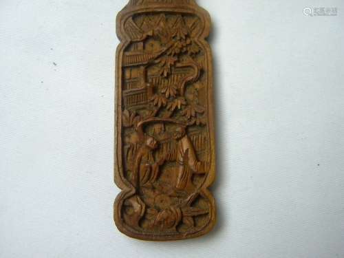 ANTIQUE CHINESE SANDLE WOOD MAIL CUTTER