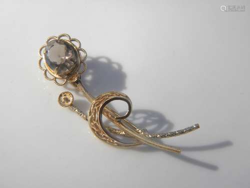 Antique 14K Gold Brooch Pin