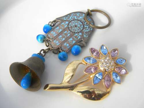 Two Vintage Pendant and Brooch Pin