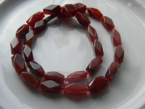 Vintage Carnelian Bead Necklace