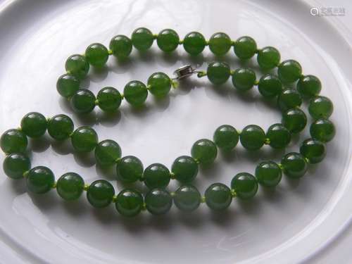 Vintage Green Jade Necklace