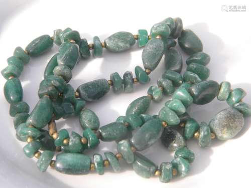 Vintage Green Stone Necklace