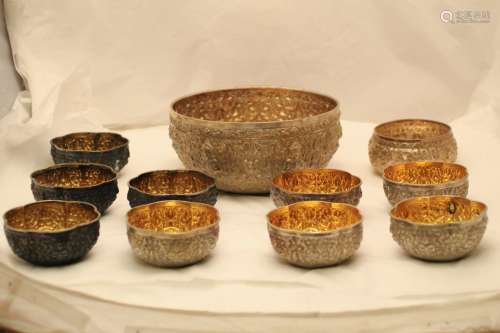 11 Pieces of Sterling Silver Bowls
