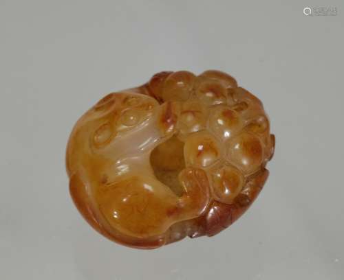 Chinese Agate Carved Beast