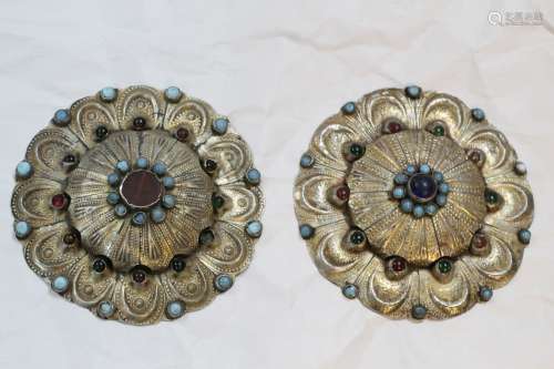 Pair of Turquoise Ornament Plaques