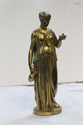 Antique Classical Bronze Figure of a Lady