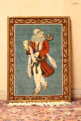 Persian Handmade Figural Rug Painting