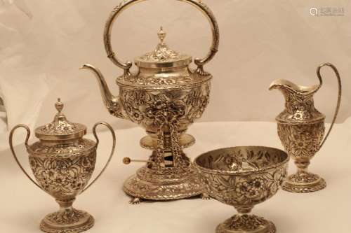 4 Pieces of Sterling Silver Tea Set