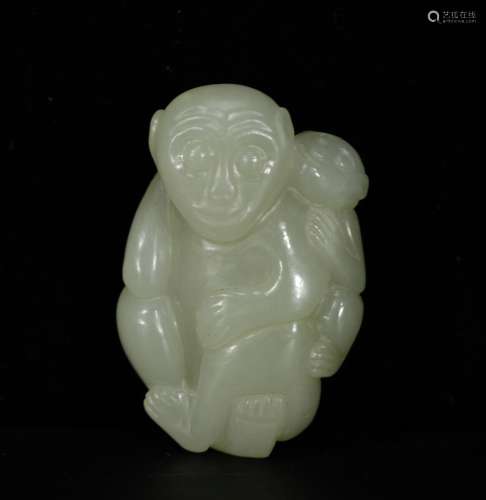 Chinese Jade Carved Monkey