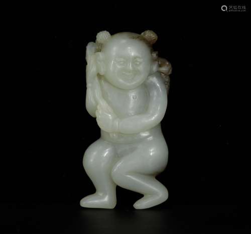 Chinese Carved Jade Child