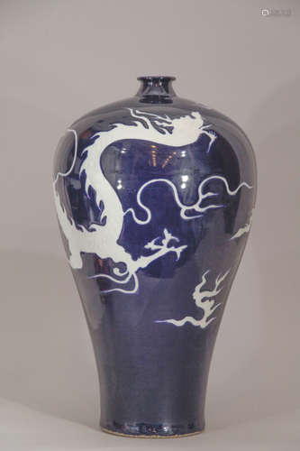 Chinese Blue/White Porcelain Cover Vase