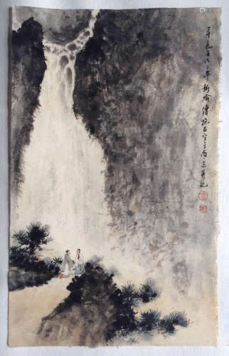 Chinese Water color Landscape Painting, Fu,Baoshi