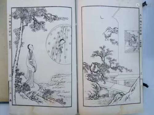 Antique Chinese Book About 100 Beauties