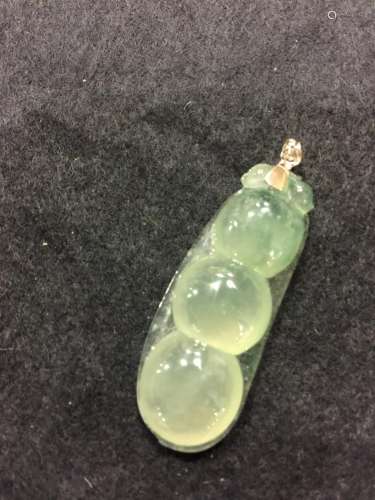 Natural Green Jadeite Pea Pendant