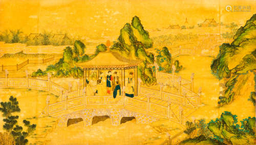 A CHINESE PAINTING OF MOTIF, AFTER LENG MEI