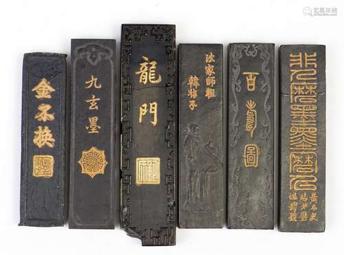 SIX INK STICKS, QING DYNASTY