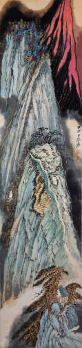 A CHINESE SCROLL PAINTING, AFTER ZHANG DAQIAN