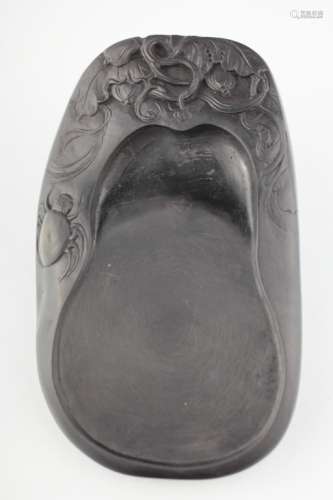 A Duan mellon and vine inkstone, Qing dynasty,