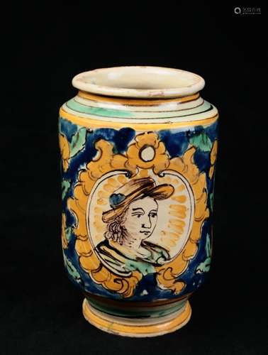 An Italian glazed earthenware vase, 18th/19th c.