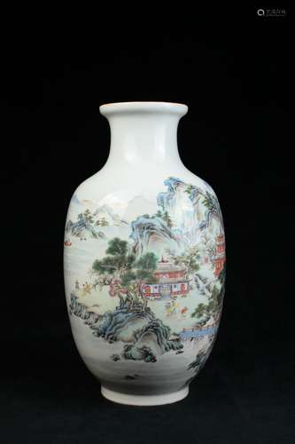 A large Jingdezhen Famille-Rose vase, Republic