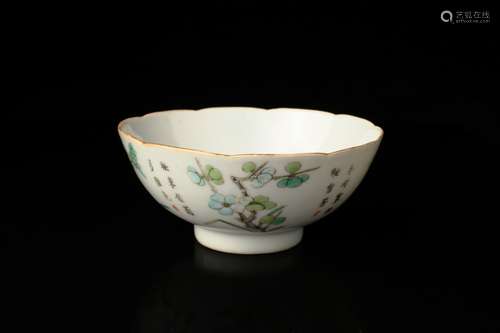 A Famille-Rose porcelain bowl, Qing dynasty,