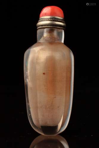 Rock Crystal Snuff Bottle, Qing Dynasty, 19th C.