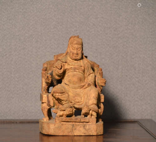 Chinese Wood Kuandi on Chair